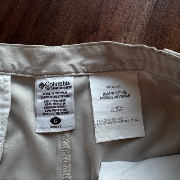 Columbia Women’s White Golf Shorts Size 12 | Performance Stretch Casual Summer - Picture 6 of 8